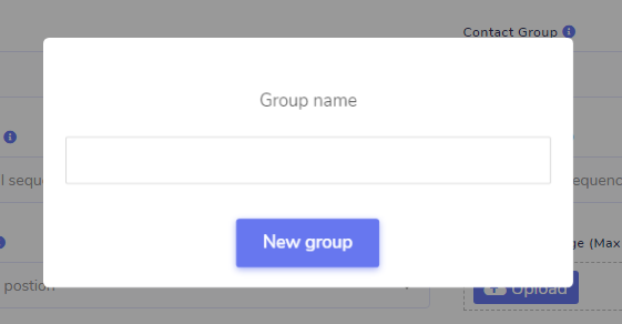 create group modal