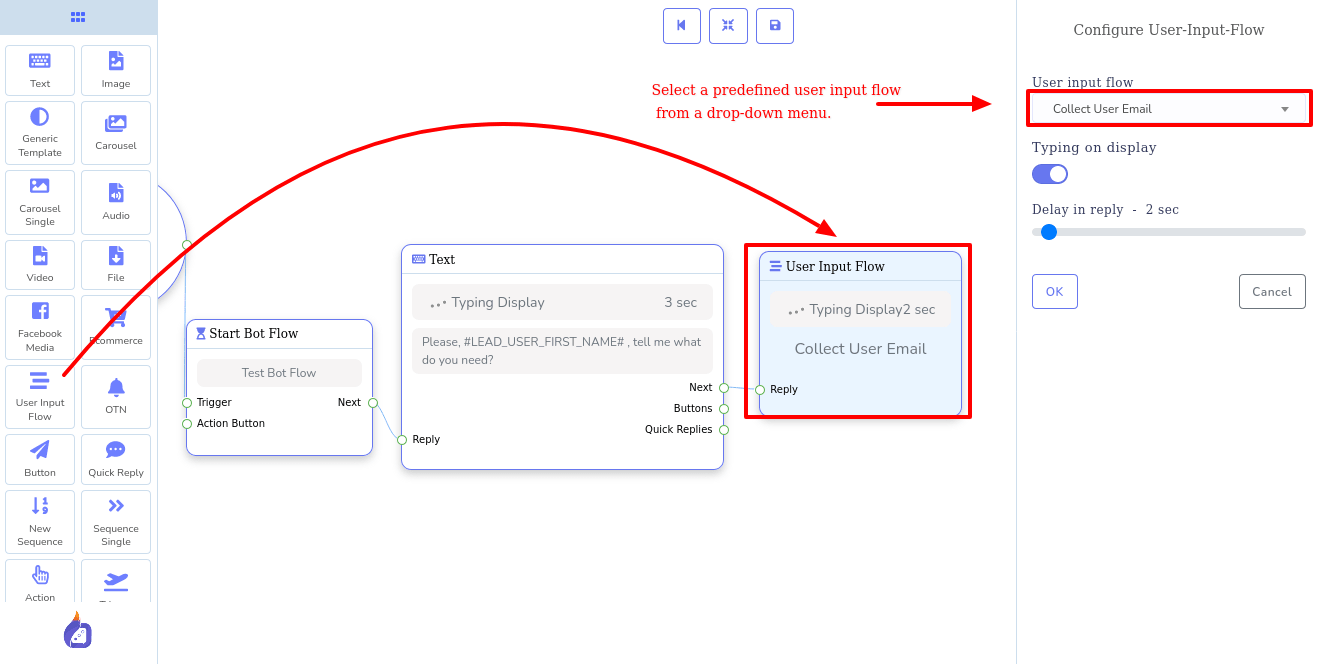 User input Flow