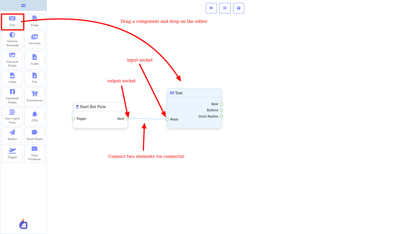 Drag and drop element