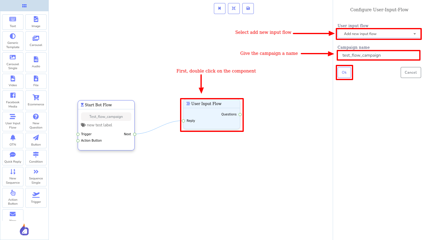 configure new flow campaign