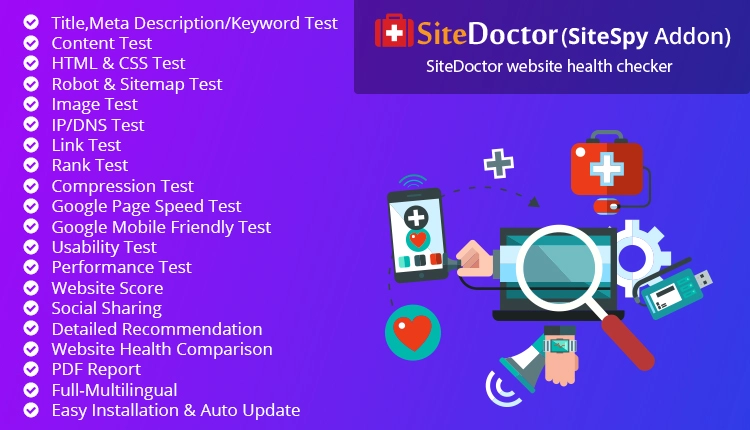 SiteDoctor - A SiteSpy Add-on : Website Health Checker